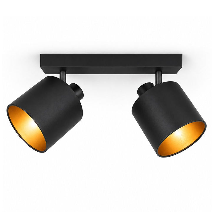 Hoftronic Jimmy LED Plafondspot Kantelbaar IP20 E14 Zwart/Goud