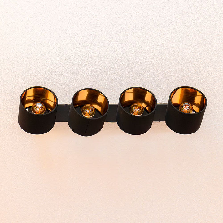 Hoftronic Jimmy LED Plafondspot Kantelbaar Zwart Goud