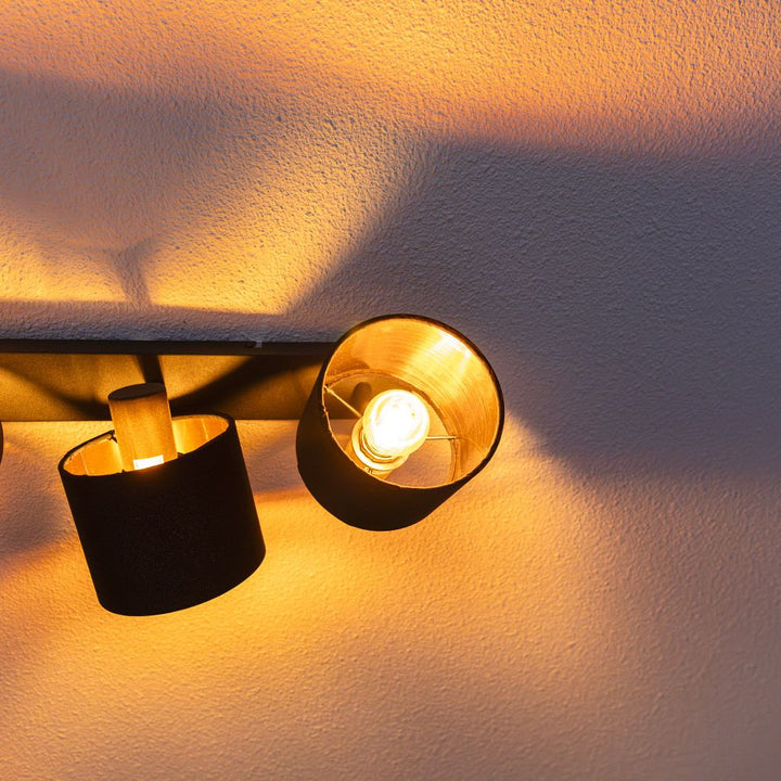 Hoftronic Jimmy LED Plafondspot Kantelbaar Zwart Goud