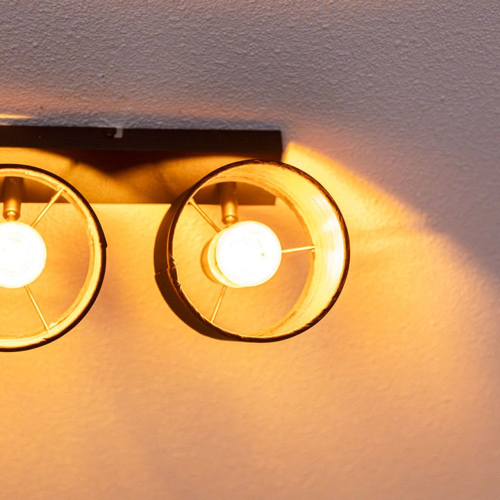 Hoftronic Jimmy LED Plafondspot Kantelbaar Zwart Goud