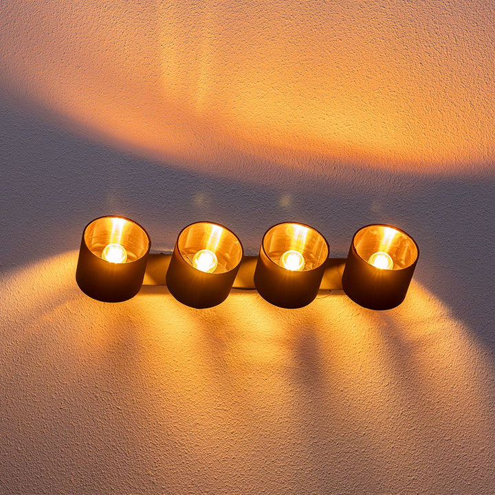 Hoftronic Jimmy LED Plafondspot Kantelbaar Zwart Goud