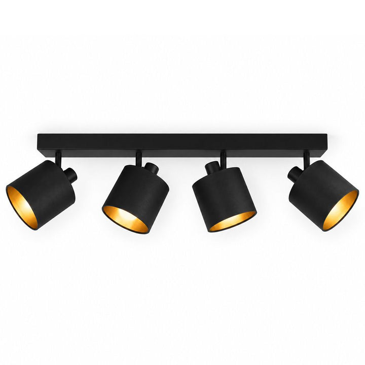 Hoftronic Jimmy LED Plafondspot Kantelbaar Zwart Goud