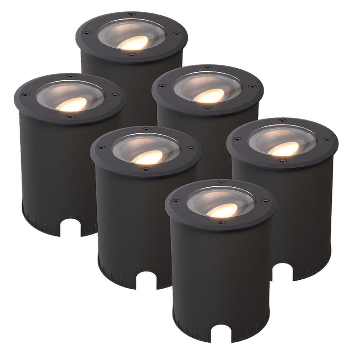 Hoftronic Lilly LED Grondspot Kantelbaar IP67 4W 345lm 2700K GU10 Set van 6