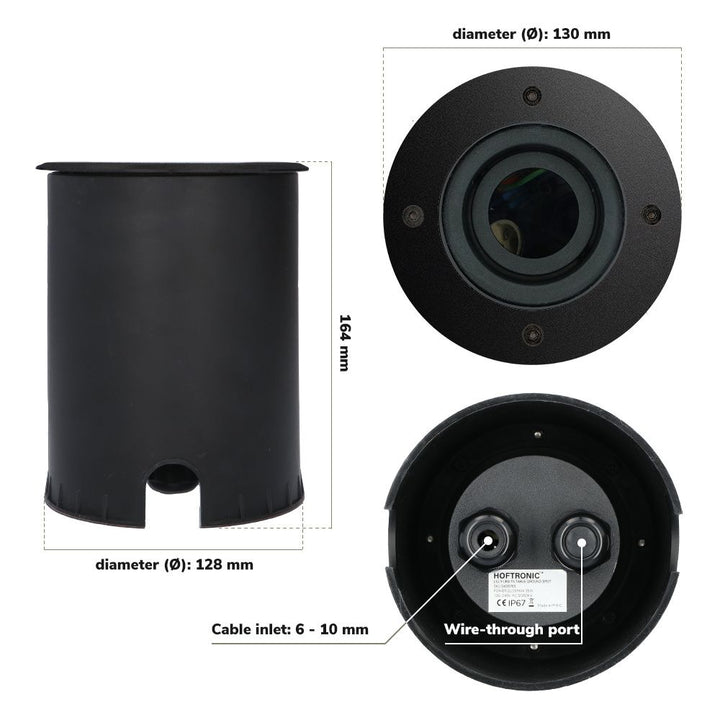 Hoftronic Lilly LED Grondspot Kantelbaar IP67 4W 345lm 2700K GU10 Set van 6