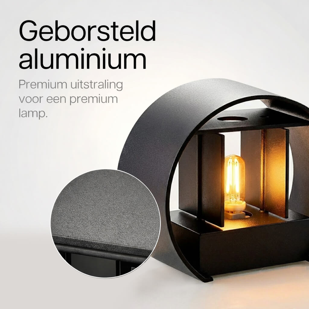 Luminize Wandlamp Rond Dimbaar IP54 3W 130lm 2700K G9 Zwart
