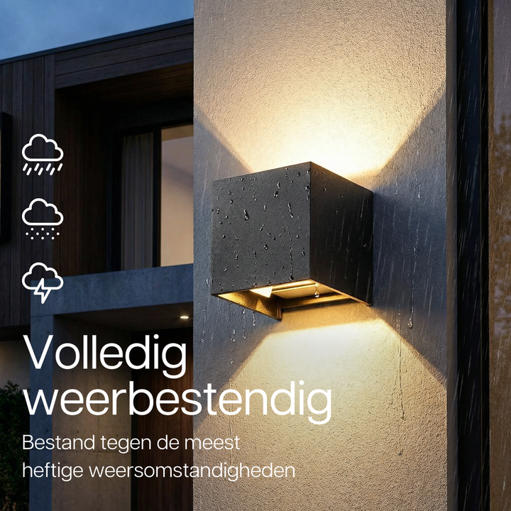 Luminize Wandlamp Kubus Dimbaar IP54 3W 440lm 2700K G9 Zwart