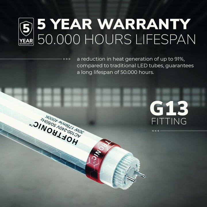 Intoled LED TL Buis T8 G13 IP20 30W 5250lm 4000K 150cm
