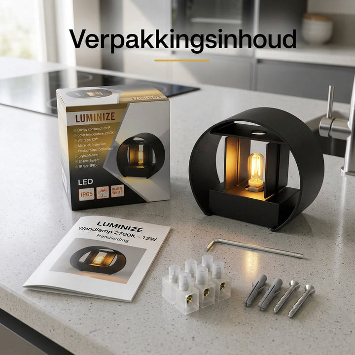 Luminize Wandlamp Rond Dimbaar IP54 3W 130lm 2700K G9 Zwart