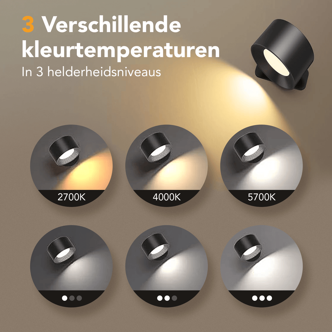 Luminize Wandlamp Rond Dimbaar 3W 330lm 2700K-5700K