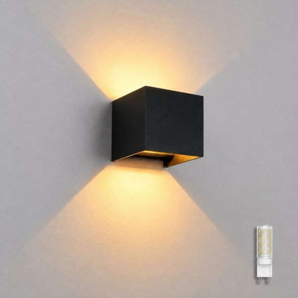 Luminize Wandlamp Kubus Dimbaar IP54 3W 330lm 2700K G9