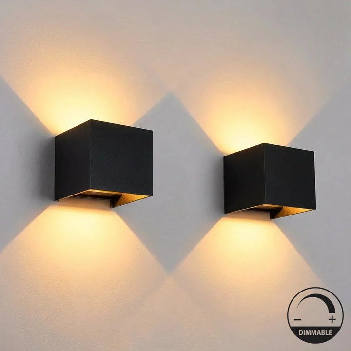 Luminize Wandlamp Kubus Dimbaar IP65 12W 1200lm 2700K